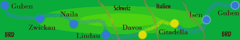 Konzerte in Zwickau, Naila, Lindau, Davos (Schweiz), Citadelle (Italien), Isen und Guben