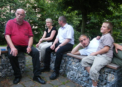 Entspannung lockere Runde von Mitgliedern des Chores und Orchesters